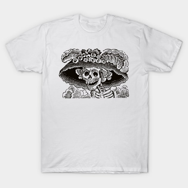 Calavera Catrina | Dia De Los Muertos | Day of the Dead | Skulls | Skeletons | Sugar Skulls | Black | T-Shirt by Eclectic At Heart